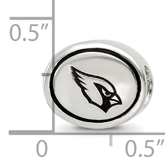 Sterling Silver Antiqued Arizona Cardinals NFL Beads