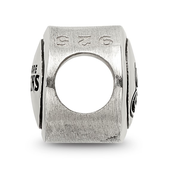 Sterling Silver Antiqued Baltimore Ravens NFL Bead