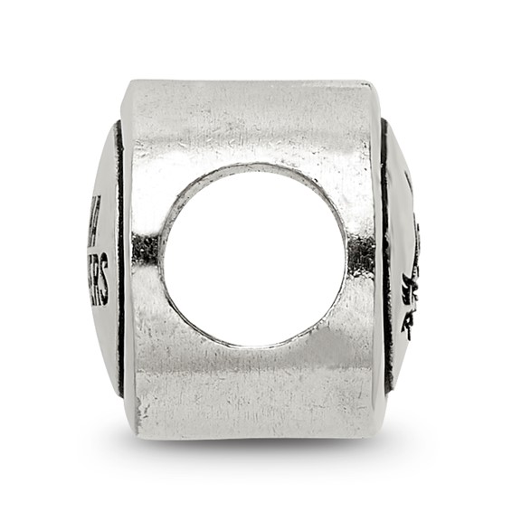 Sterling Silver Antiqued Carolina Panthers NFL Bead