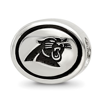 Sterling Silver Antiqued Carolina Panthers NFL Bead