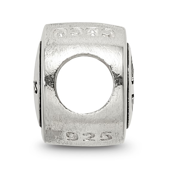 Sterling Silver Antiqued Chicago Bears NFL Bead