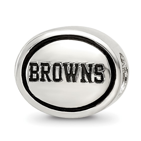 Sterling Silver Antiqued Cleveland Browns NFL Bead
