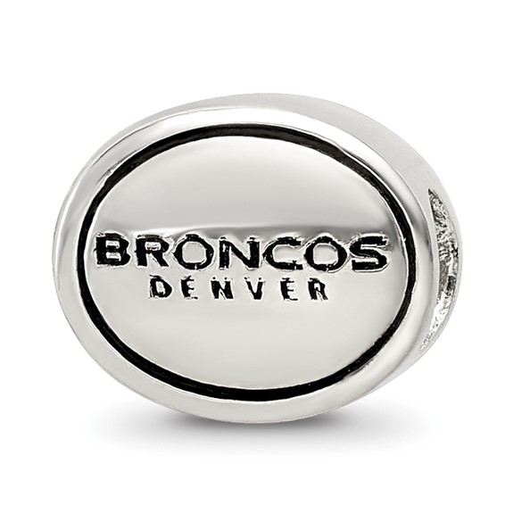 Sterling Silver Antiqued Denver Broncos NFL Bead