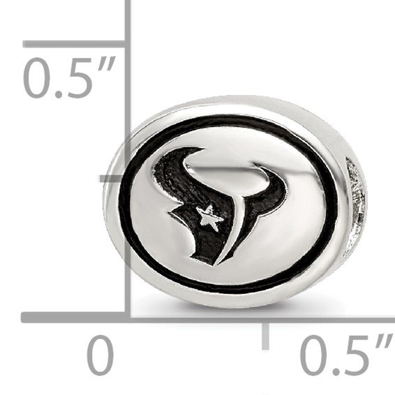 Sterling Silver Antiqued Houston Texans NFL Bead