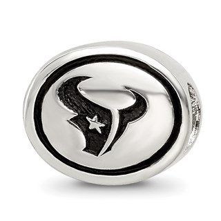 Sterling Silver Antiqued Houston Texans NFL Bead