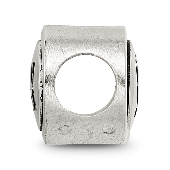 Sterling Silver Antiqued Indianapolis Colts NFL Bead