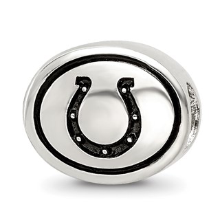 Sterling Silver Antiqued Indianapolis Colts NFL Bead