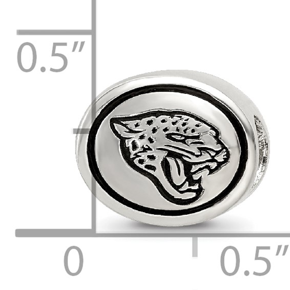 Sterling Silver Antiqued Jacksonville Jaguars NFL Bead