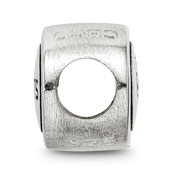 Sterling Silver Antiqued New Orleans Saints NFL Bead