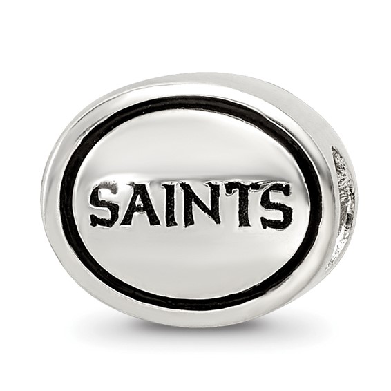 Sterling Silver Antiqued New Orleans Saints NFL Bead