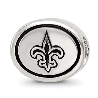 Sterling Silver Antiqued New Orleans Saints NFL Bead