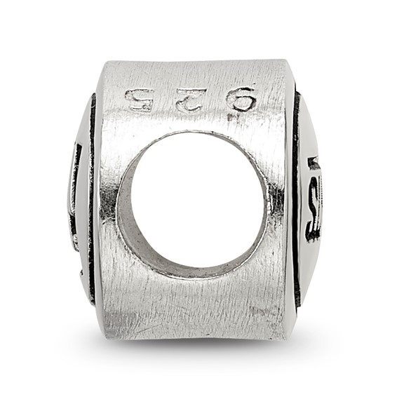 Sterling Silver Antiqued New York Giants NFL Bead