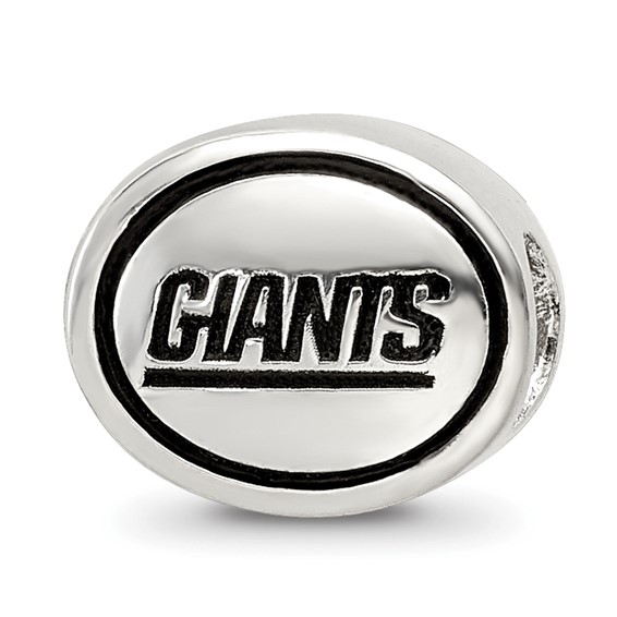 Sterling Silver Antiqued New York Giants NFL Bead