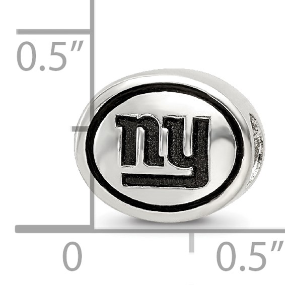 Sterling Silver Antiqued New York Giants NFL Bead