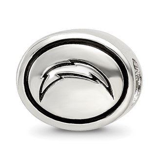 Sterling Silver Antiqued Los Angeles Chargers NFL Bead