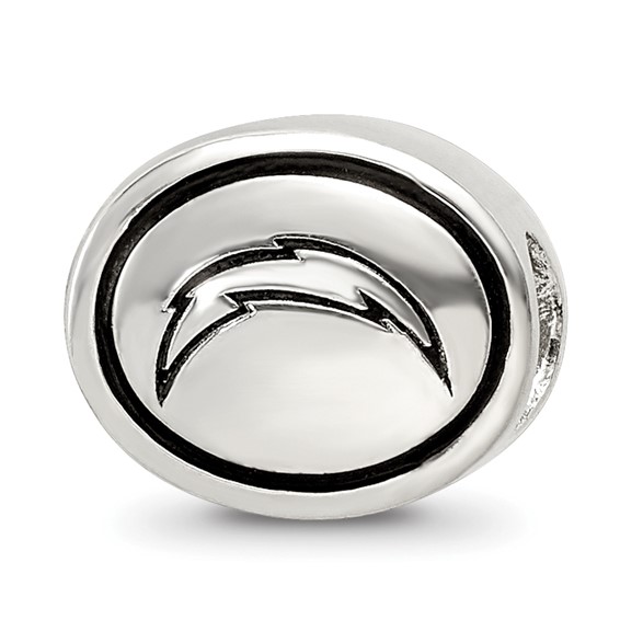 Sterling Silver Antiqued Los Angeles Chargers NFL Bead