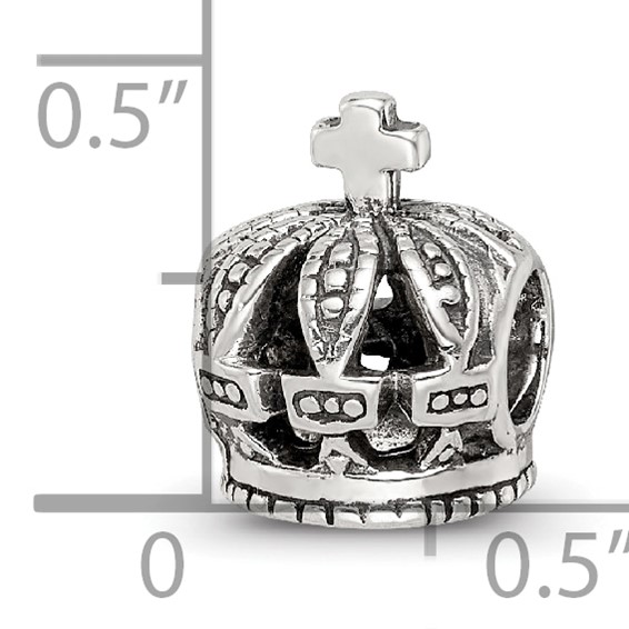 Sterling Silver Reflections Crown Bead