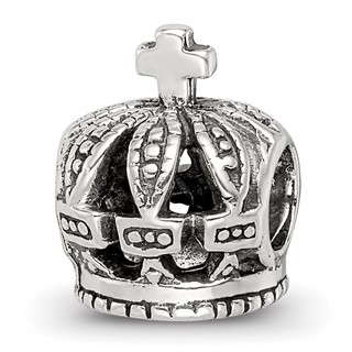 Sterling Silver Reflections Crown Bead