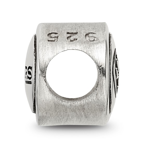 Sterling Silver Antiqued San Francisco 49ers NFL Bead