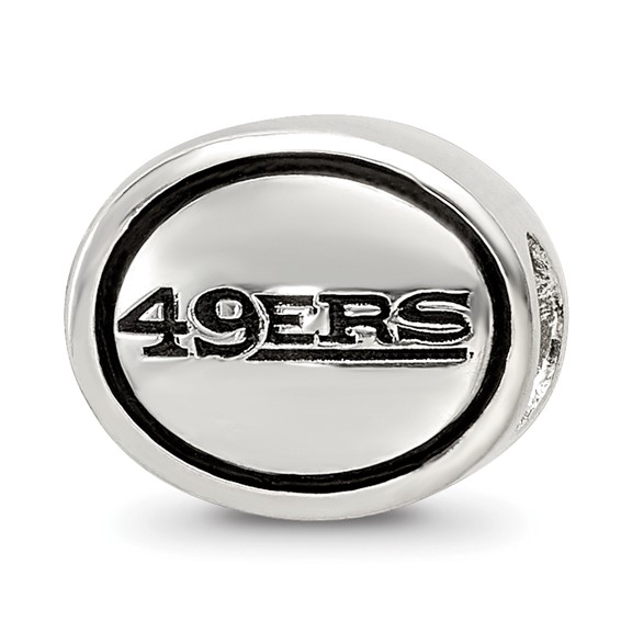 Sterling Silver Antiqued San Francisco 49ers NFL Bead