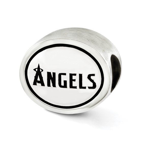 Sterling Silver MLB Siskiyou Buckle Antiqued Los Angeles Angels Bead