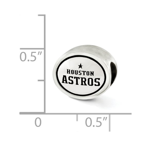 Sterling Silver MLB Siskiyou Buckle Antiqued Houston Astros Bead