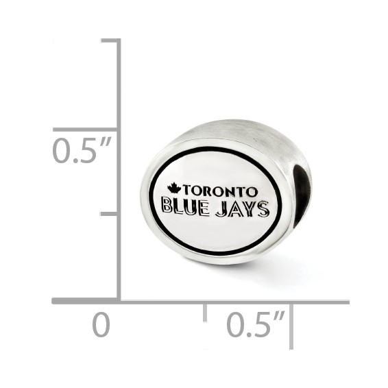 Sterling Silver MLB Siskiyou Buckle Antiqued Toronto Blue Jays Bead