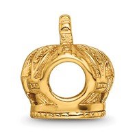 Sterling Silver Gold-plated Reflections Crown Bead view 2