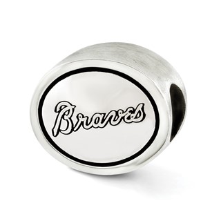 Sterling Silver MLB Siskiyou Buckle Antiqued Atlanta Braves Bead