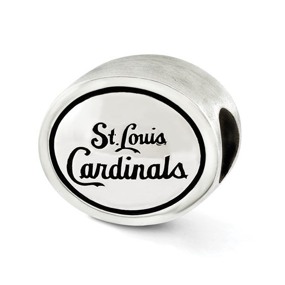 Sterling Silver MLB Siskiyou Buckle Antiqued St. Louis Cardinals Bead