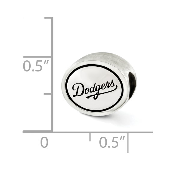 Sterling Silver MLB Siskiyou Buckle Antiqued Los Angeles Dodgers Bead