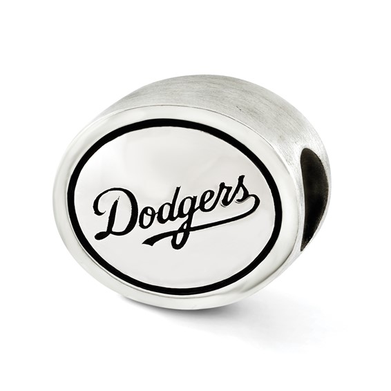 Sterling Silver MLB Siskiyou Buckle Antiqued Los Angeles Dodgers Bead