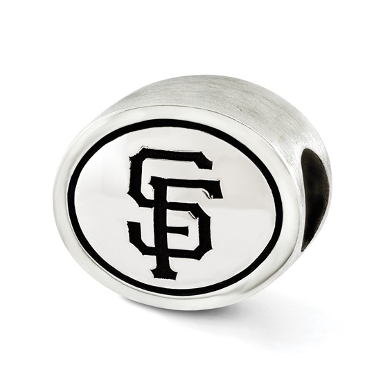 Sterling Silver MLB Siskiyou Buckle Antiqued San Francisco Giants Bead