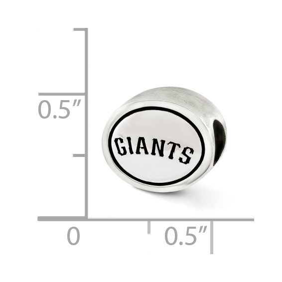 Sterling Silver MLB Siskiyou Buckle Antiqued San Francisco Giants Bead