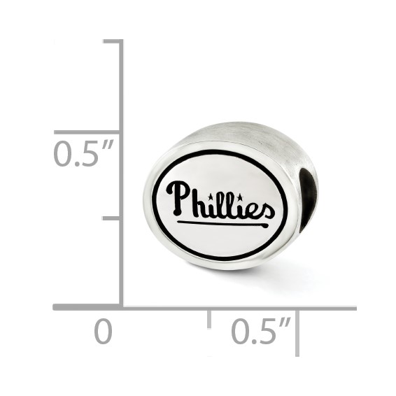 Sterling Silver MLB Siskiyou Buckle Antiqued Philadelphia Phillies Bead