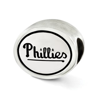 Sterling Silver MLB Siskiyou Buckle Antiqued Philadelphia Phillies Bead