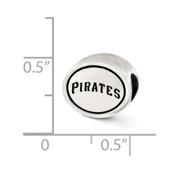 Sterling Silver MLB Siskiyou Buckle Antiqued Pittsburgh Pirates Bead