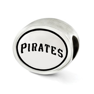 Sterling Silver MLB Siskiyou Buckle Antiqued Pittsburgh Pirates Bead