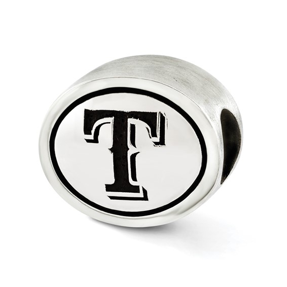 Sterling Silver MLB Siskiyou Buckle Antiqued Texas Rangers Bead