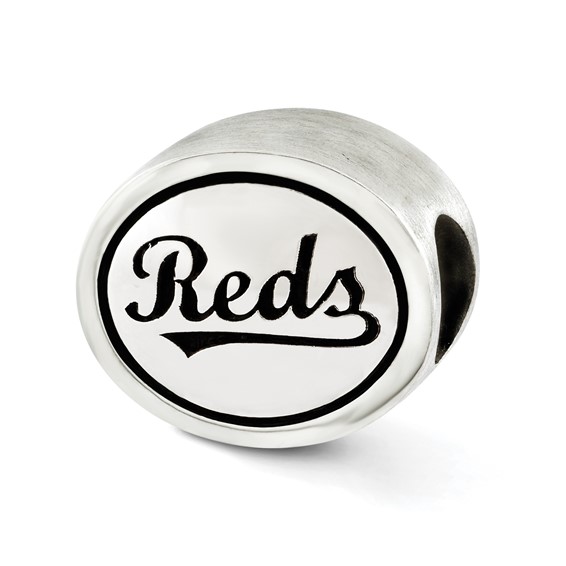 Sterling Silver MLB Siskiyou Buckle Antiqued Cincinnati Reds Bead