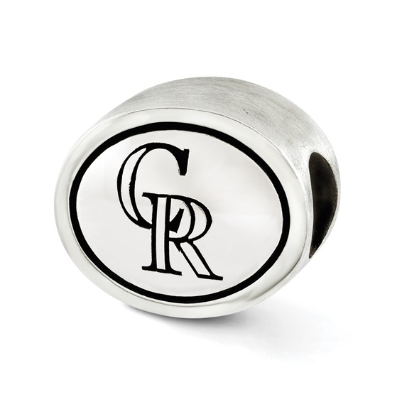 Sterling Silver MLB Siskiyou Buckle Antiqued Colorado Rockies Bead