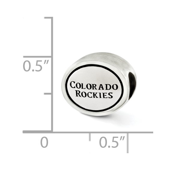 Sterling Silver MLB Siskiyou Buckle Antiqued Colorado Rockies Bead