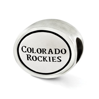 Sterling Silver MLB Siskiyou Buckle Antiqued Colorado Rockies Bead