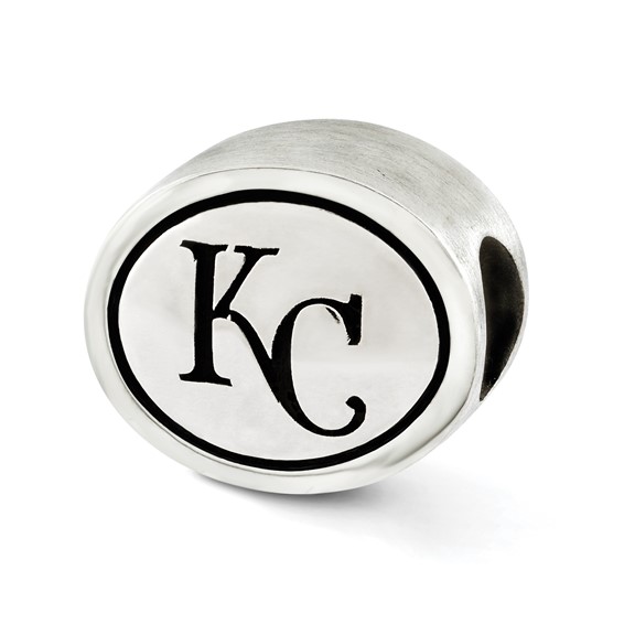 Sterling Silver MLB Siskiyou Buckle Antiqued Kansas City Royals Bead