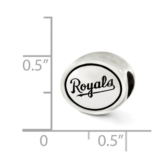 Sterling Silver MLB Siskiyou Buckle Antiqued Kansas City Royals Bead