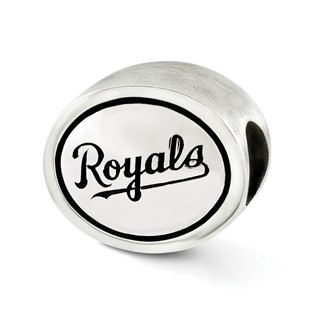Sterling Silver MLB Siskiyou Buckle Antiqued Kansas City Royals Bead