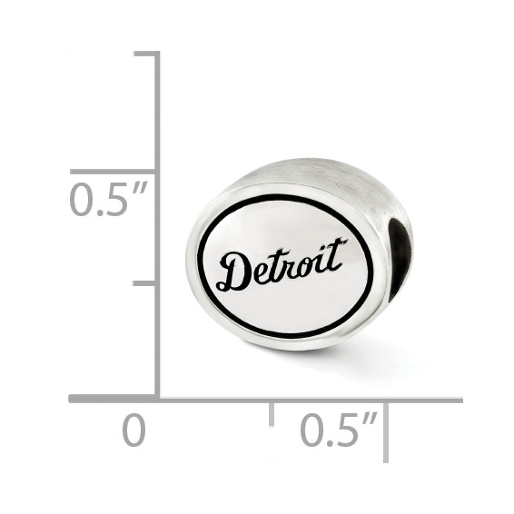 Sterling Silver MLB Siskiyou Buckle Antiqued Detroit Tigers Bead