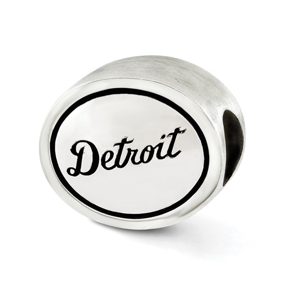 Sterling Silver MLB Siskiyou Buckle Antiqued Detroit Tigers Bead