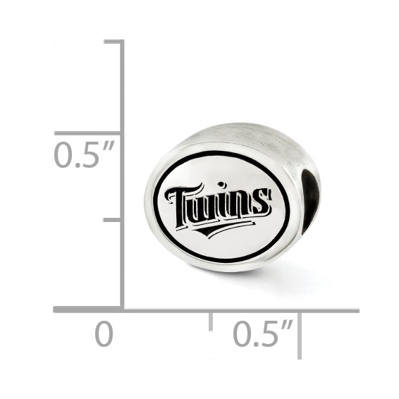 Sterling Silver MLB Siskiyou Buckle Antiqued Minnesota Twins Bead