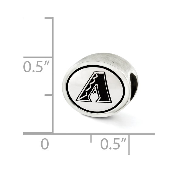Sterling Silver MLB Siskiyou Buckle Antiqued Arizona Diamondbacks Bead